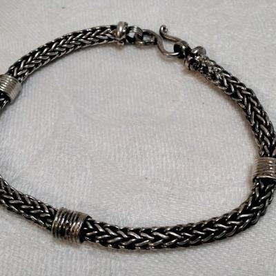 7" Braided 925 Bracelet