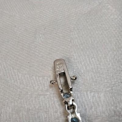 Captivating Aquamarine 7" 925 Bracelet