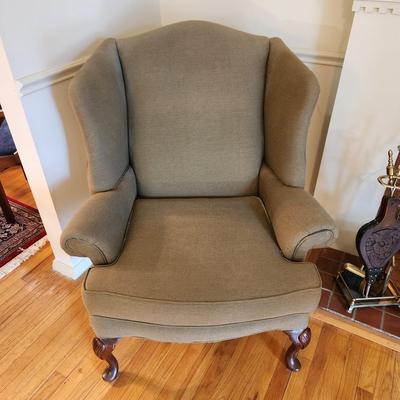 Wingback Chair by Craftmaster N.C. with Accent Pillow