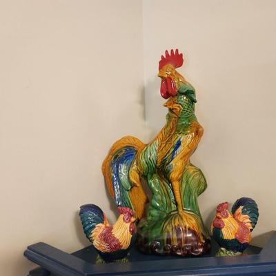 Chicken Rooster Collection Art , Shakers,