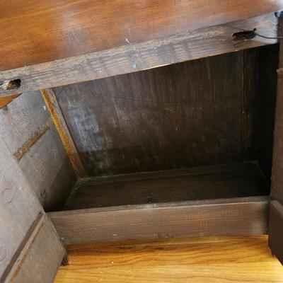 Antique Wood Storage Cabinet 23x11x31