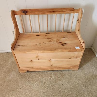 Solid Wood Bench with Storage 38x18x33