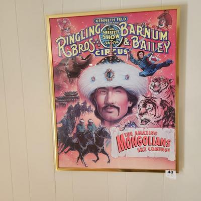 Ringling Bros Barnum Bailey Circus Mongolians Poster 26x32