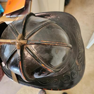 Vintage Powhatan Beach VFD Fire Dept Fireman Helmet