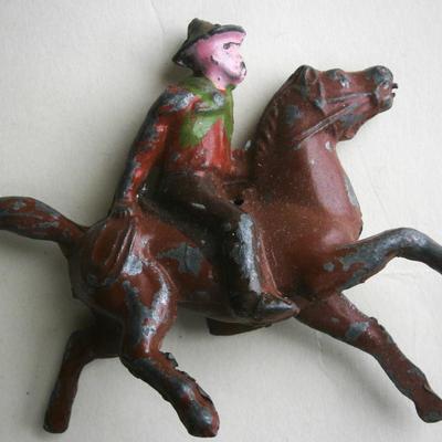 Dimestore Mounted Cowboy with Lasso