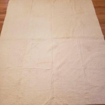 Vintage handmade 16 patch block scrappy quilt