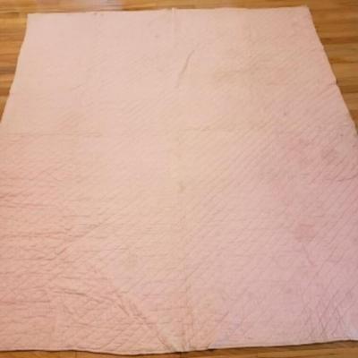 Vintage handmade trip around the world quilt