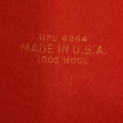 Red wool wide brim hat from Roosevelt Hotel Gift Shop