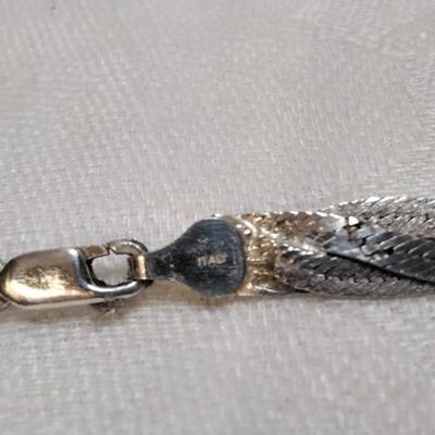 4 Strand Herringbone Braided Milor Italian 925 Necklace