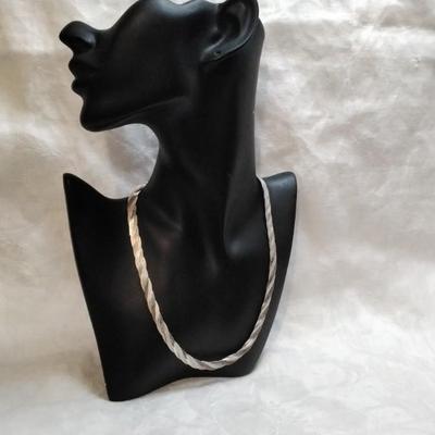 4 Strand Herringbone Braided Milor Italian 925 Necklace