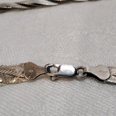 4 Strand Herringbone Braided Milor Italian 925 Necklace