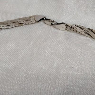4 Strand Herringbone Braided Milor Italian 925 Necklace