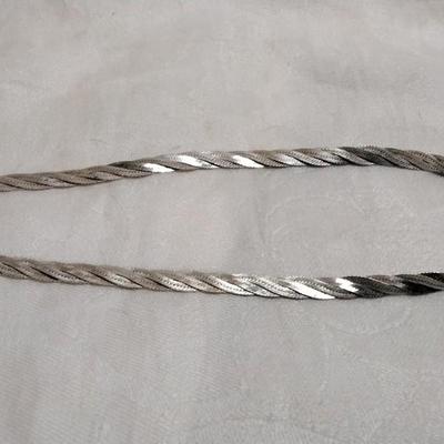 4 Strand Herringbone Braided Milor Italian 925 Necklace