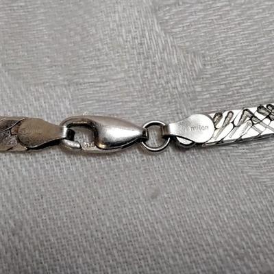 Silpada Medallion On Milor Herringbone Italian 24" Necklace