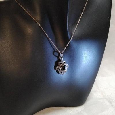 Antique Garnet And Marcasite 16" 925 Necklace