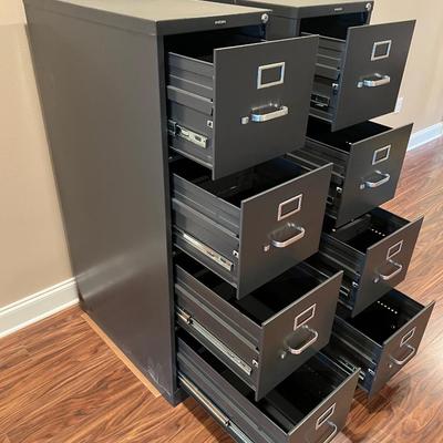 Pair of HON 4 Drawer Filing Cabinets