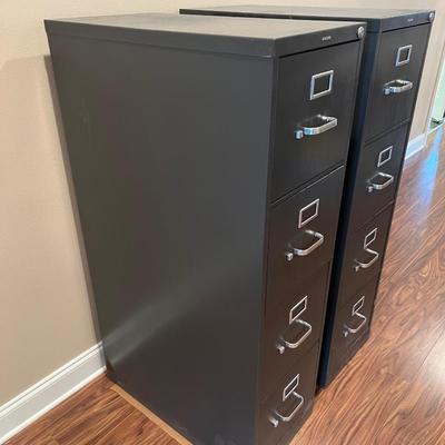 Pair of HON 4 Drawer Filing Cabinets