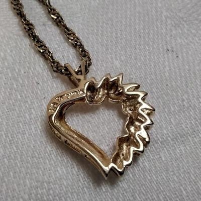 Ross Simons Diamond Heart On KA1772 Italian 18" Necklace