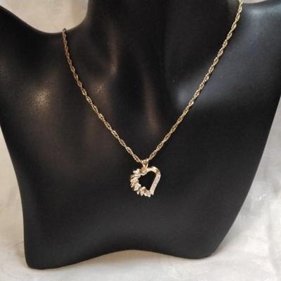 Ross Simons Diamond Heart On KA1772 Italian 18" Necklace