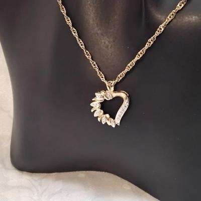 Ross Simons Diamond Heart On KA1772 Italian 18" Necklace