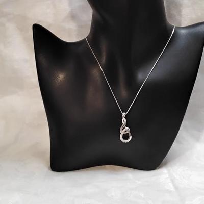 Diamond Twist 18" 925 Necklace
