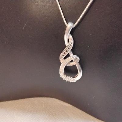 Diamond Twist 18" 925 Necklace