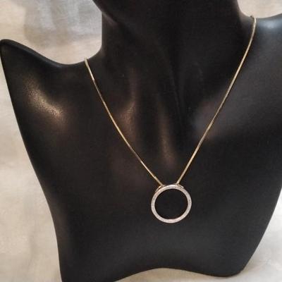 Ross Simons Diamond Pendant On Italian 925 Necklace