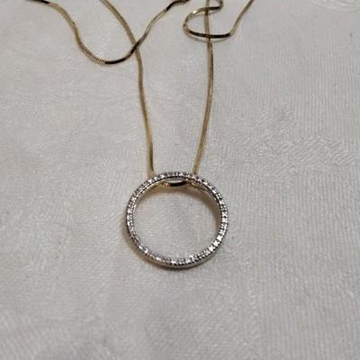 Ross Simons Diamond Pendant On Italian 925 Necklace