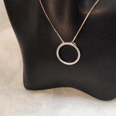 Ross Simons Diamond Pendant On Italian 925 Necklace