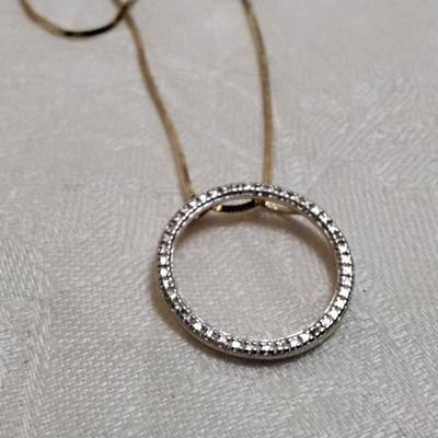 Ross Simons Diamond Pendant On Italian 925 Necklace