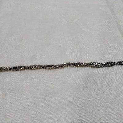 Triple Strand Italian Chain 925 7" Bracelet