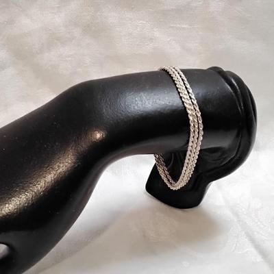 Triple Strand Italian Chain 925 7" Bracelet