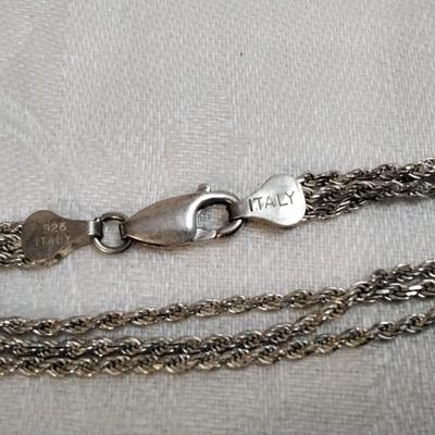 Triple Strand Italian Chain 925 7" Bracelet