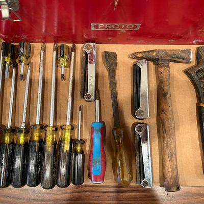 Metal Toolbox and Tool Lot