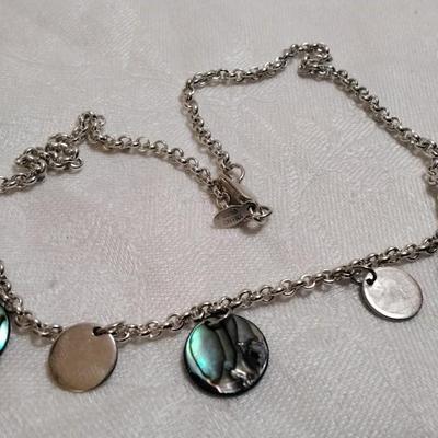 Unique Abalone 925 16" Necklace