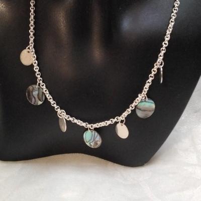 Unique Abalone 925 16" Necklace