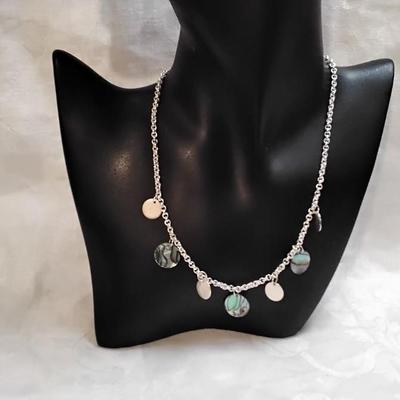 Unique Abalone 925 16" Necklace