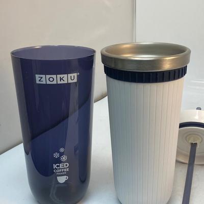 New Unused ZOKU Iced Coffee Maker Travel Insulated Cup with Instructions