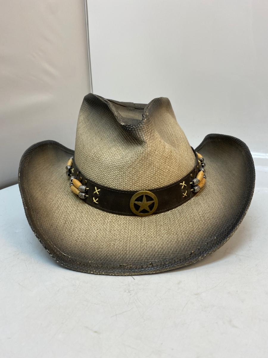 Bendable Straw Cowboy Hat Size Large