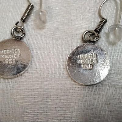 Vintage Mayan Mexico 950 Dangle Earrings