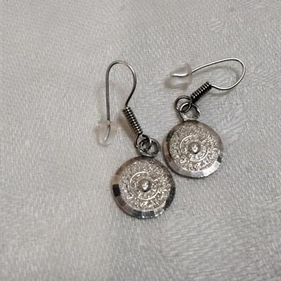 Vintage Mayan Mexico 950 Dangle Earrings