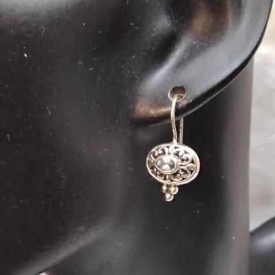 VIntage Aquamarine 925 Earrings