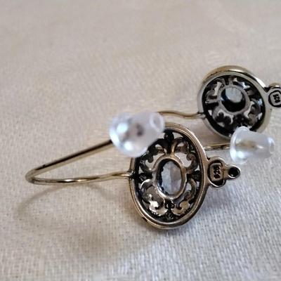 VIntage Aquamarine 925 Earrings