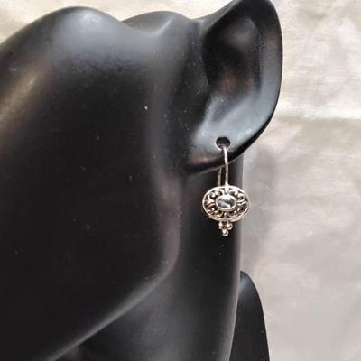 VIntage Aquamarine 925 Earrings