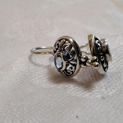 VIntage Aquamarine 925 Earrings