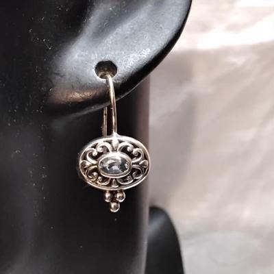 VIntage Aquamarine 925 Earrings