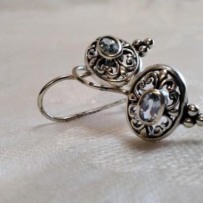 VIntage Aquamarine 925 Earrings