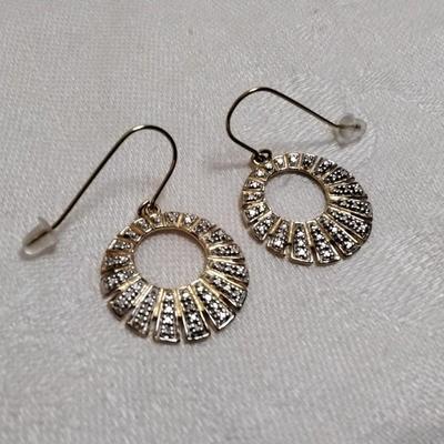 Ross Simons Diamond Gold Vermeil Earrings