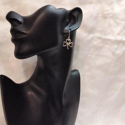 Emerald 925 Shamrock Earrings