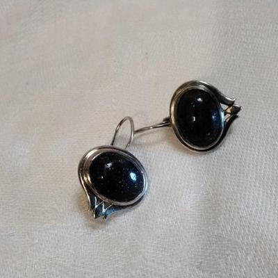 Vintage Lapis Lazuli 925 Earrings